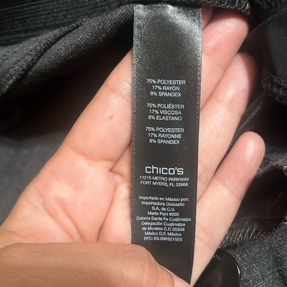 Chico’s Peyton So Slimming Stretch Pants Gray 2.5 / 14 Short - Picture 8 of 9